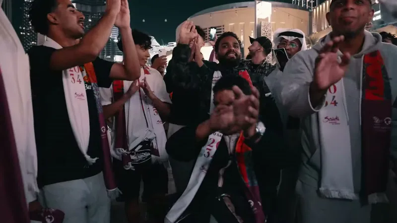 Fans celebrating together at a live fan activation
