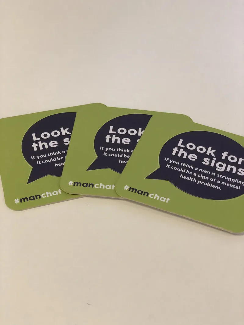 Printed drip mats from a Pear OOH bar campaign